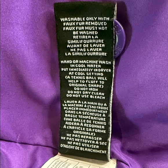 Echo red Girls' Down Jacket with Faux Fur Trim Hood, Girls, Size L 11/12 - Picture 9 of 14